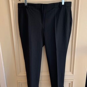 Super comfortable J Crew 365 black wool cropped and cuffed pants (14)